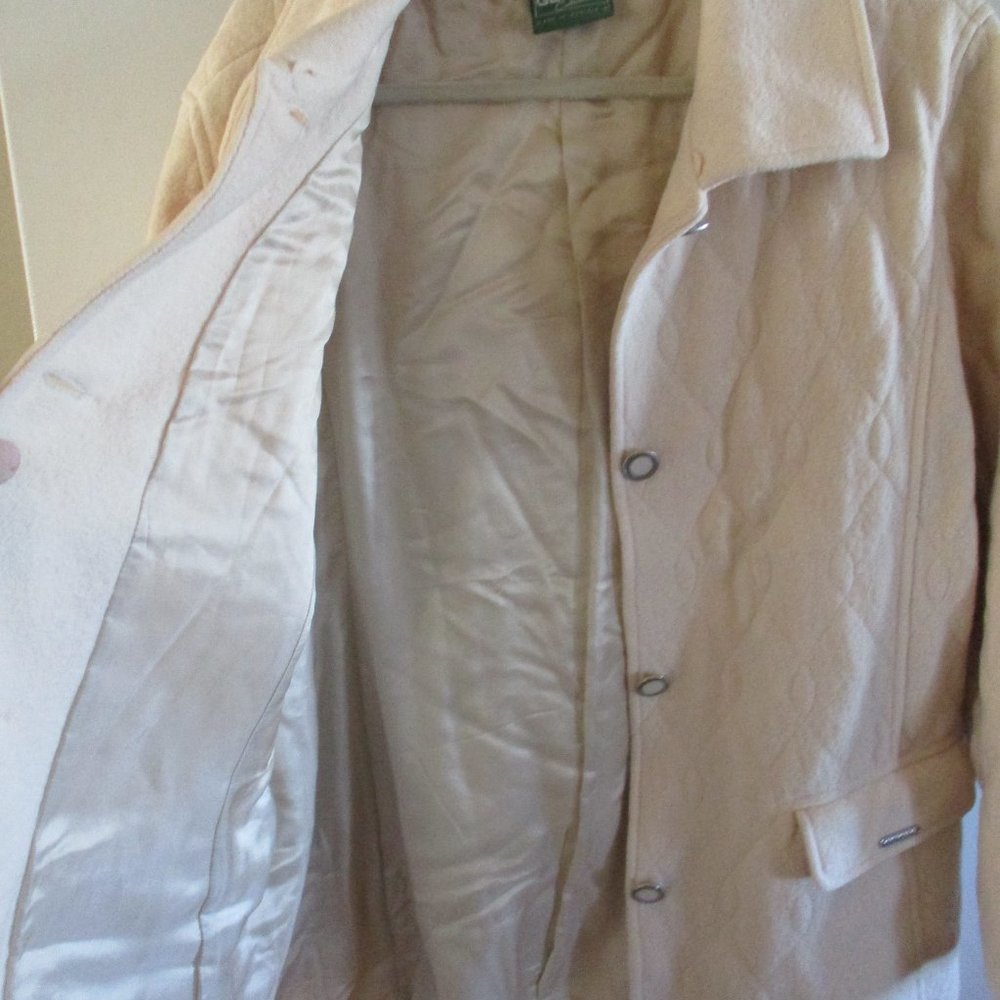 Geiger Classic Button Wool Coat Jacket Button Lin… - image 5